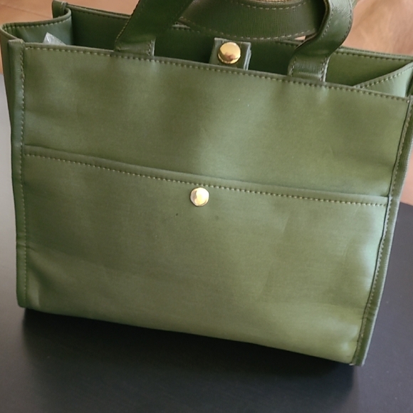 Roberta di Camerino Olive Green Quilted Tote With Removable Pouch - Picture 2 of 7